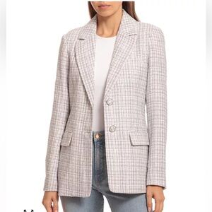 Avec Les Filles Whipstitch Tweed Blazer